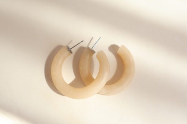 Contemporary Beige Hoops